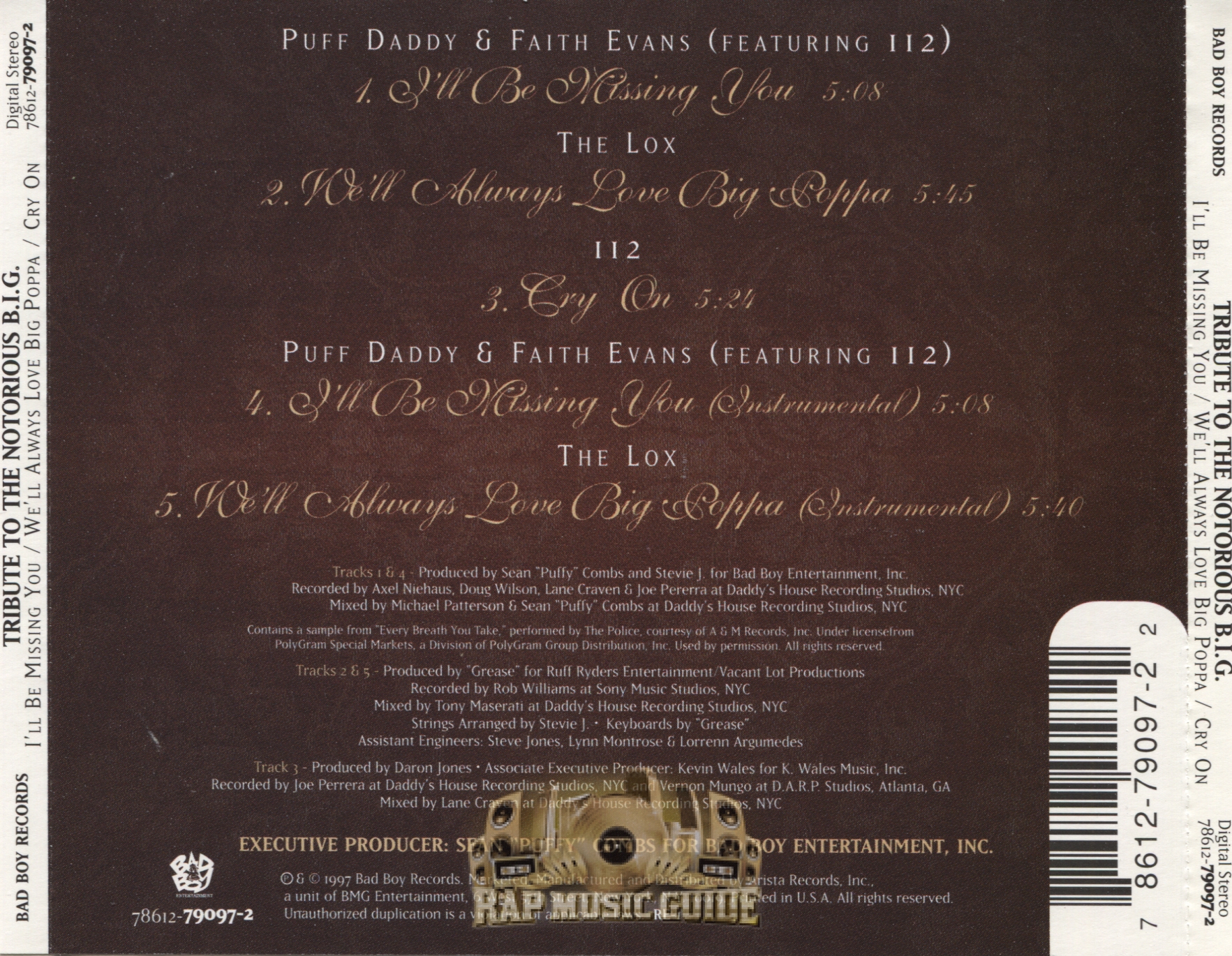 Puff Daddy & Faith Evans - Tribute To The Notorious B.I.G.: CD | Rap